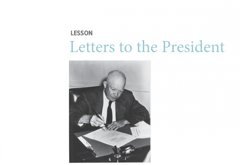 Eisenhower writing a letter