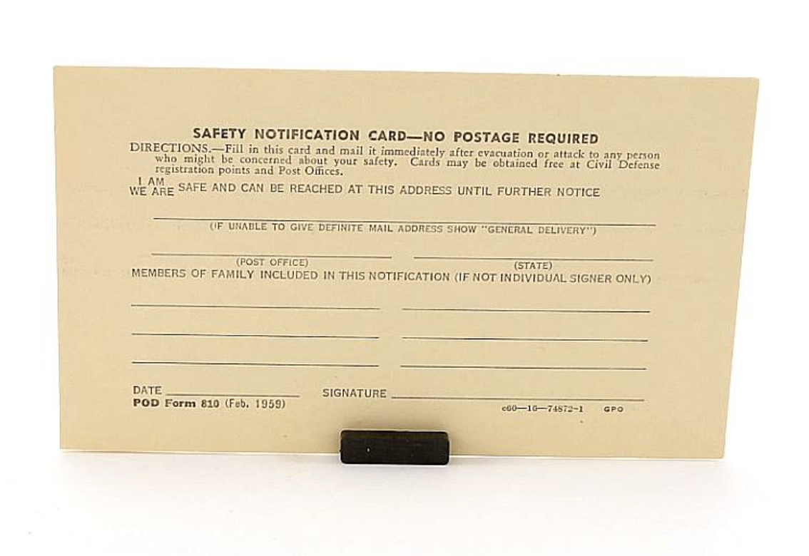 Safety Notification Card