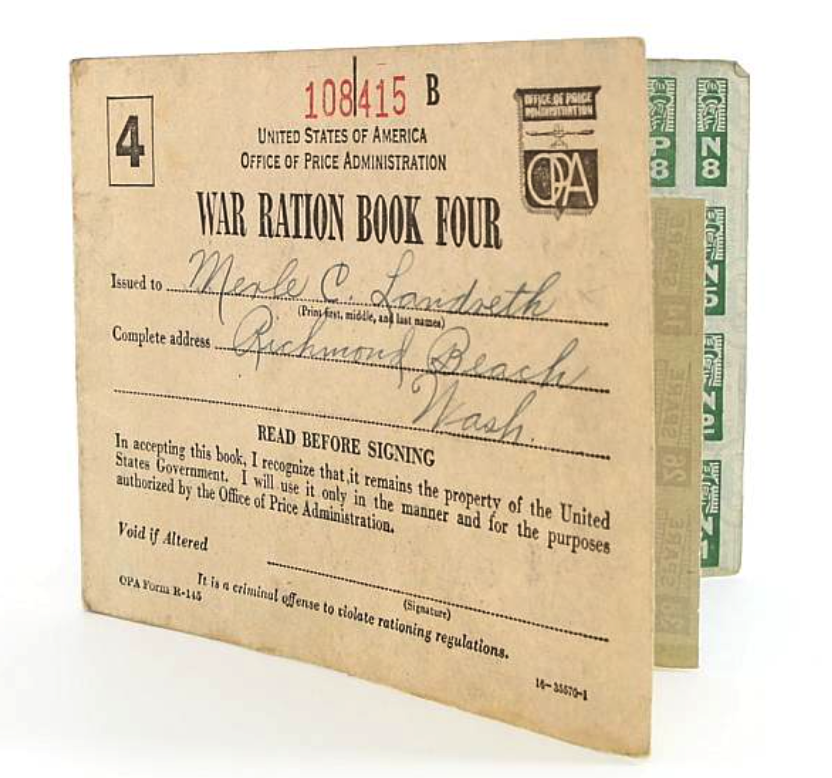 War Ration Book Number Four