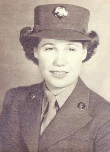 Katie (Lawrence) Conkling, age 21,  in her Women's Army Auxiliary Corps uniform in 1942.