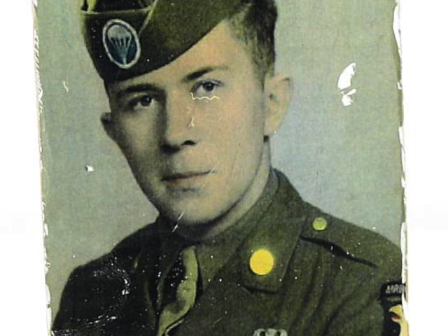 Portrait of Dick Ladd wearing a military uniform.