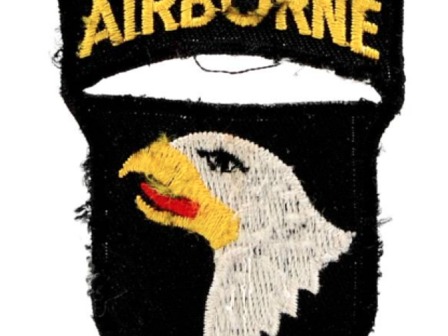 Screaming Eagle shoulder patch of the 101st Airborne Division.