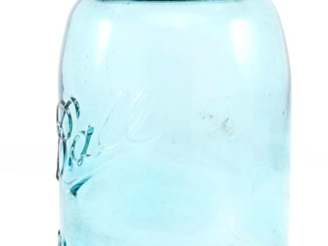 Clear Ball Mason jar with a zinc threaded lid.
