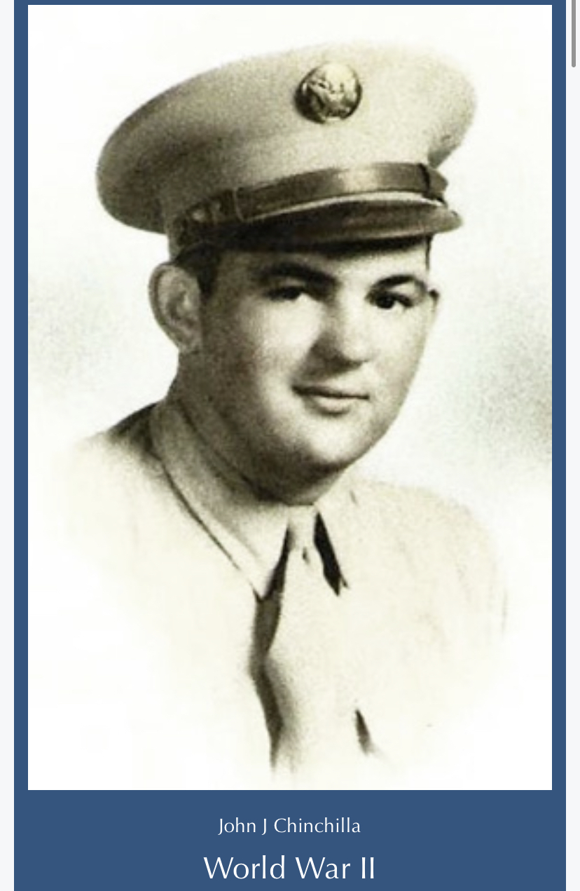 Portrait of John J. Chinchilla from WWII.