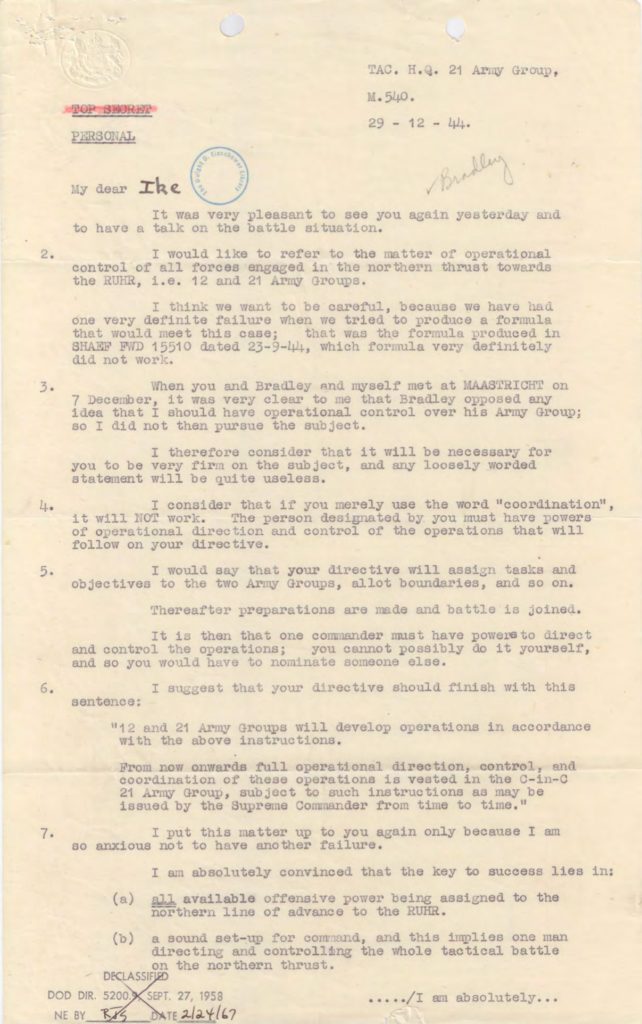 Aged typewritten letter with several paragraphs of text.