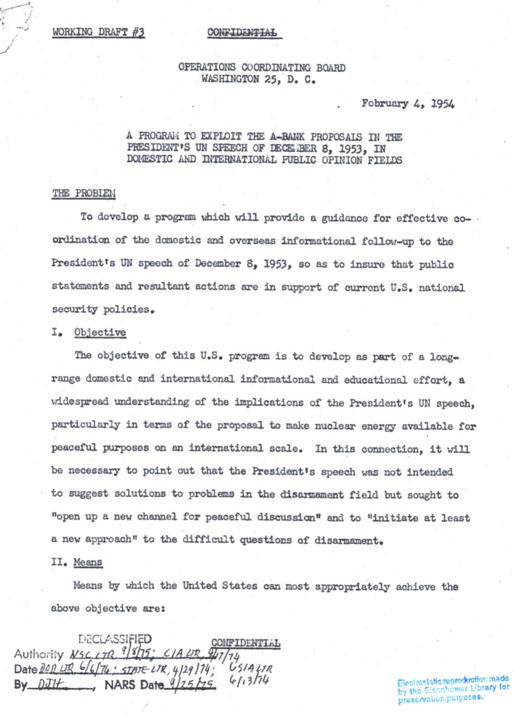 Scanned draft document for the Operations Coordinating Board.
