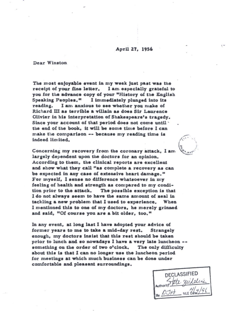 Scanned typewritten letter with an official stamp.
