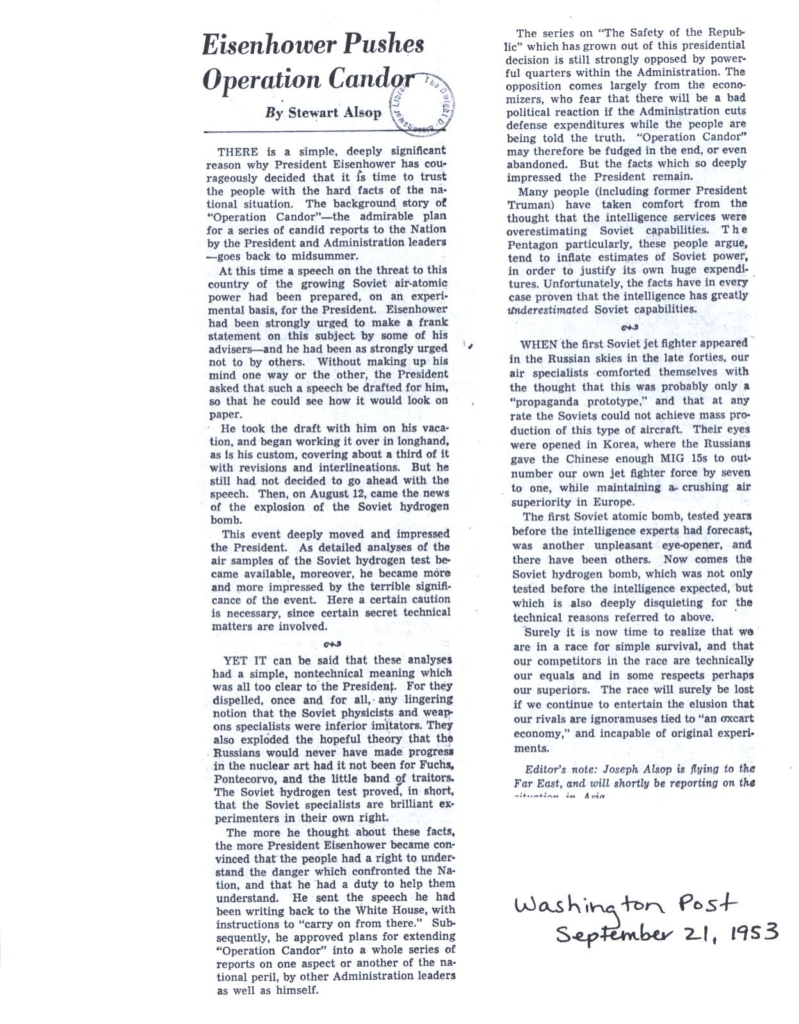Washington Post newspaper clipping with multiple columns of text.