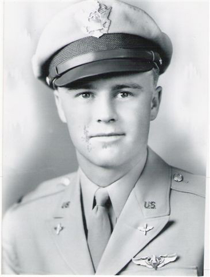 Verl Anderson wearing a military uniform and peaked cap.