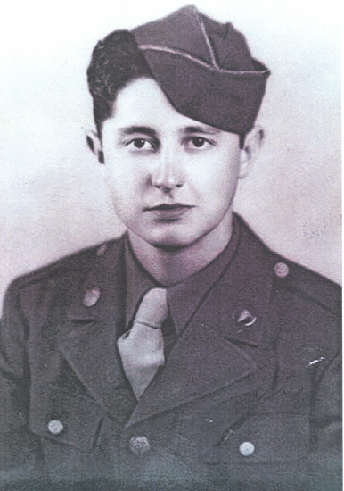 Young serviceman wearing a military uniform and garrison cap.
