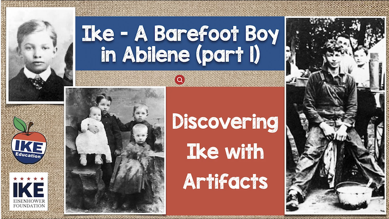 Title card for “A Barefoot Boy in Abilene, Part 1” with historic photographs.
