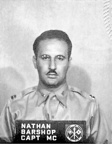 Nathan Barshop shown in a formal military identification portrait.