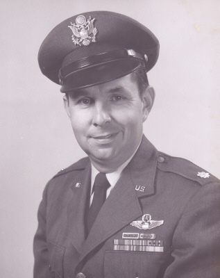 Bill Fry wearing a U.S. Army officer’s uniform and cap.