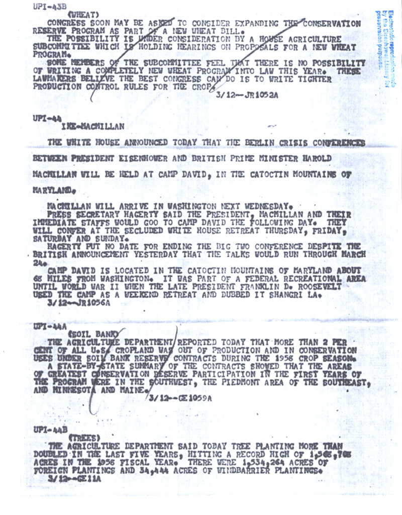 Scanned meeting document with dense typewritten text.