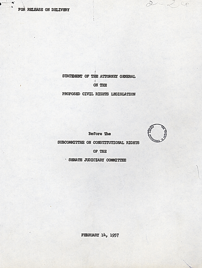 Scanned press release containing a statement by the attorney general.