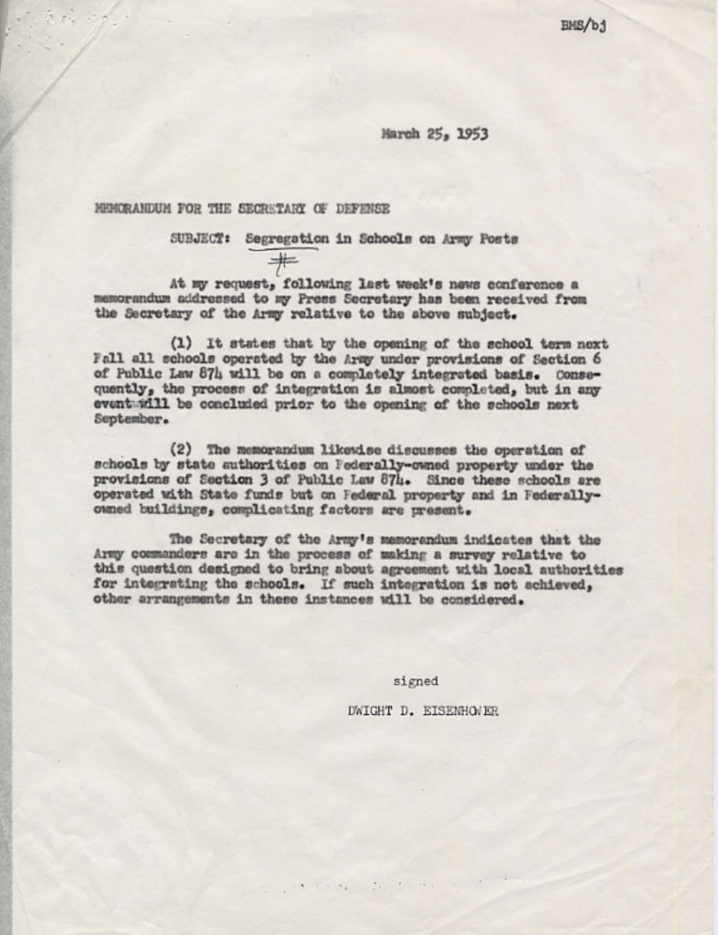 Scanned typewritten memorandum with a bold heading and dense text.