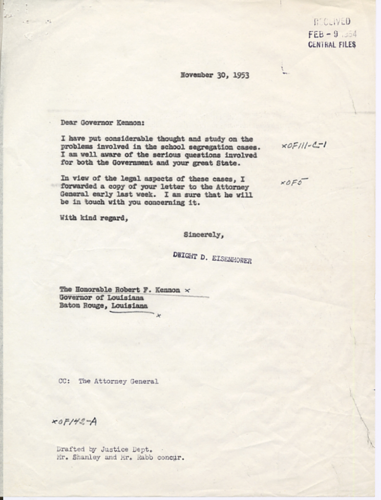 Scanned typewritten letter with a short message and signature.