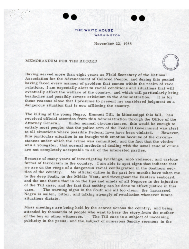 Scanned typewritten memorandum with an official stamp.