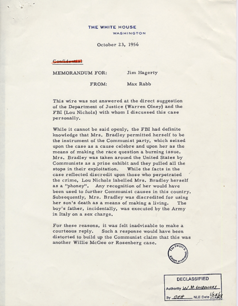Aged typewritten memorandum with red handwritten markings.