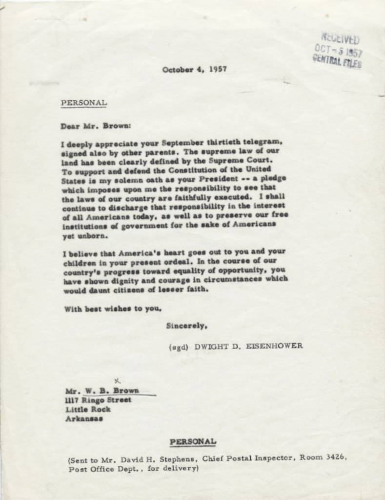 Aged typewritten letter with a handwritten signature.
