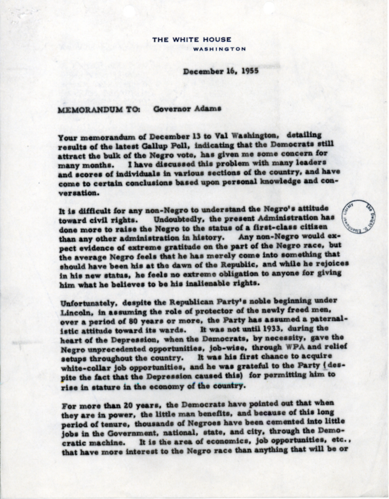 Scanned memorandum with heavily marked and underlined passages.
