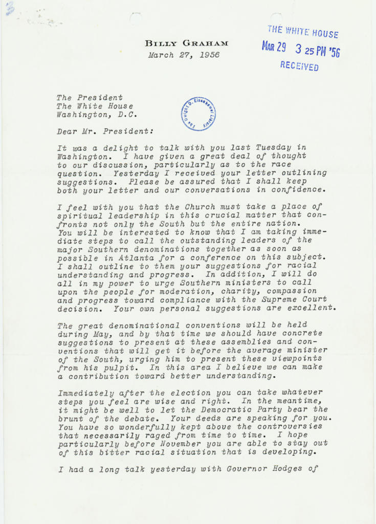 Scanned typewritten letter with official stamps.
