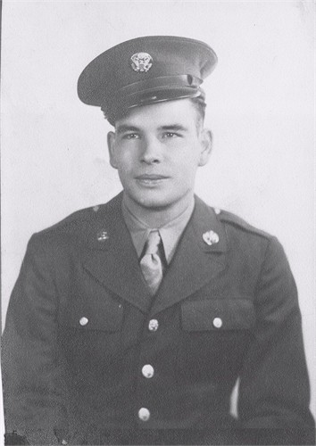 Leland Lawrence Carr wearing a military uniform and peaked cap.