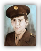 A vintage photograph of a young man in military attire.