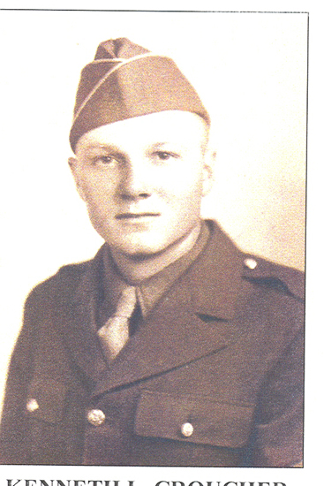 Kenneth Lee Croucher wearing a military uniform and garrison cap.