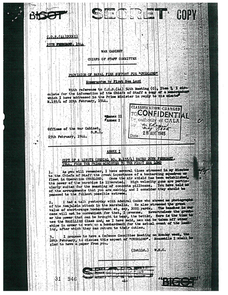 Dark scanned military document with dense typewritten text.
