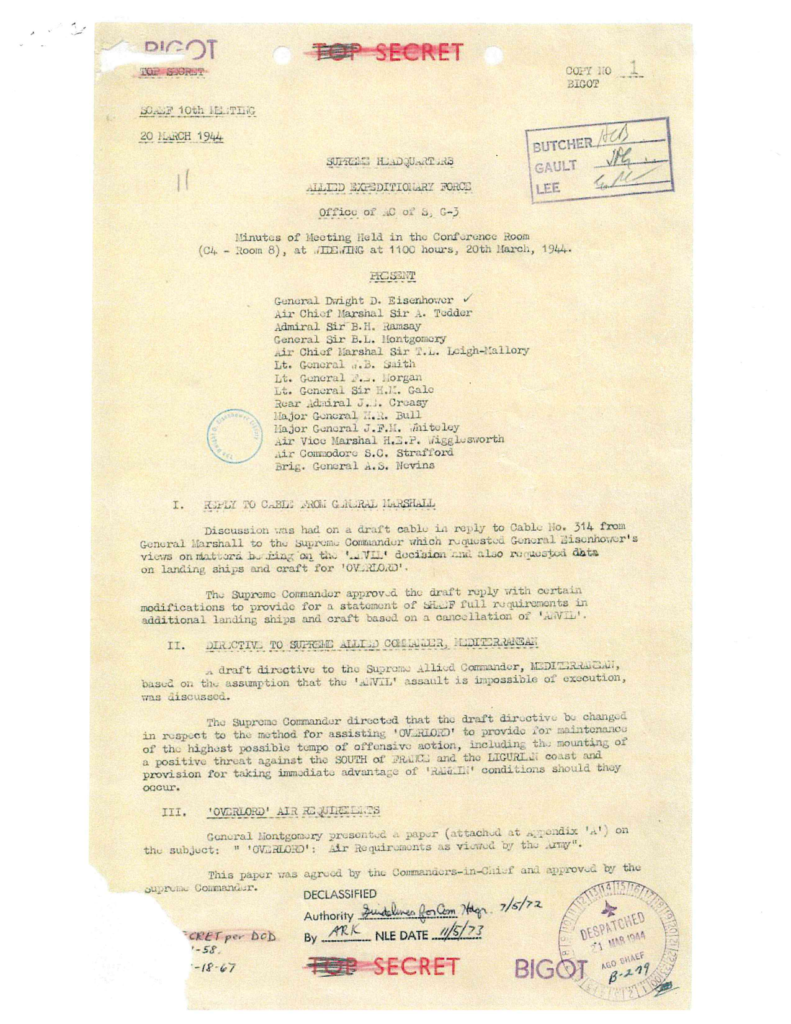 Scanned typewritten meeting minutes on aged paper.