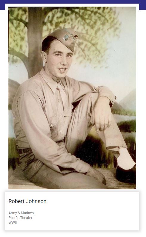 Young serviceman seated outdoors in a military uniform.