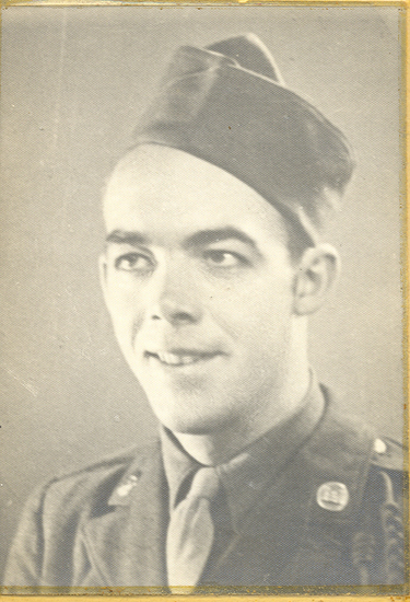 Morris Eugene Eastland wearing a military uniform and garrison cap.