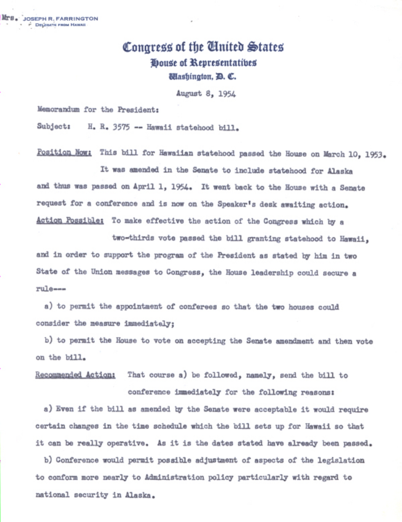 Scanned memorandum with several paragraphs of typewritten text.