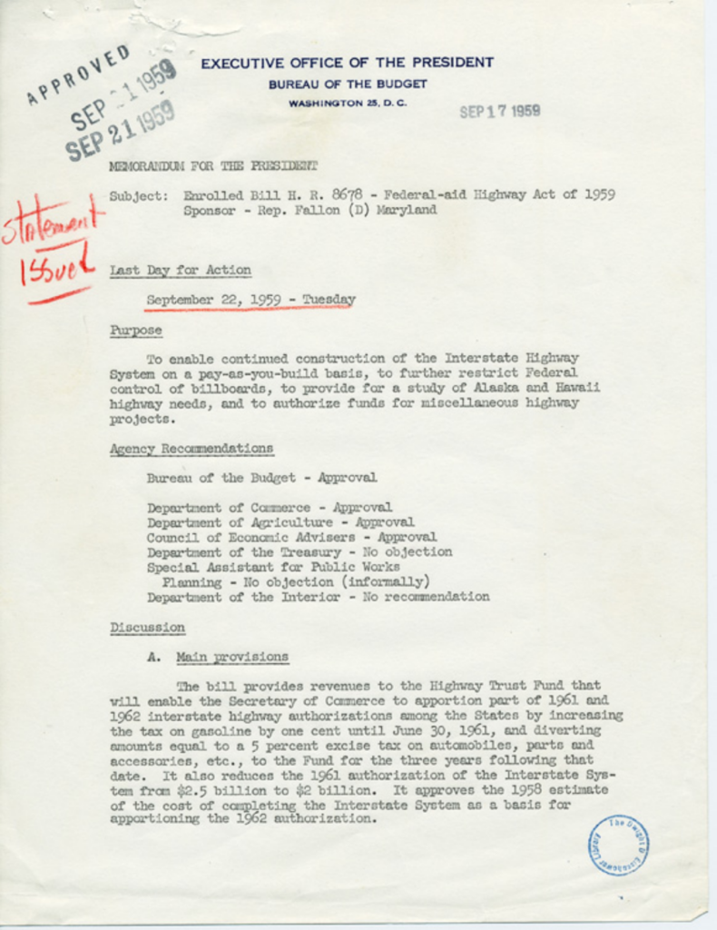 Aged memorandum with red handwritten annotations.