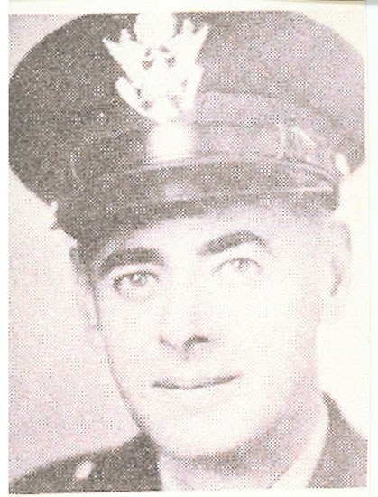 Close-up portrait of John F. Fontron wearing a military cap.
