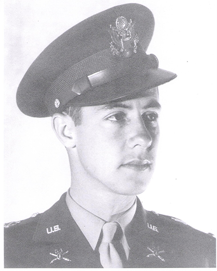 John M. Pinnick shown in profile wearing a military dress uniform and cap.