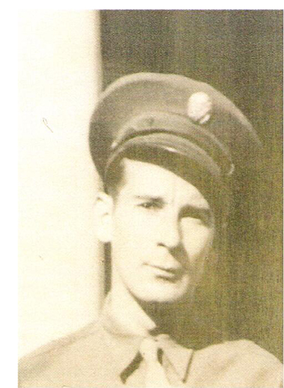 Karl William Rutz wearing a military uniform and peaked cap.