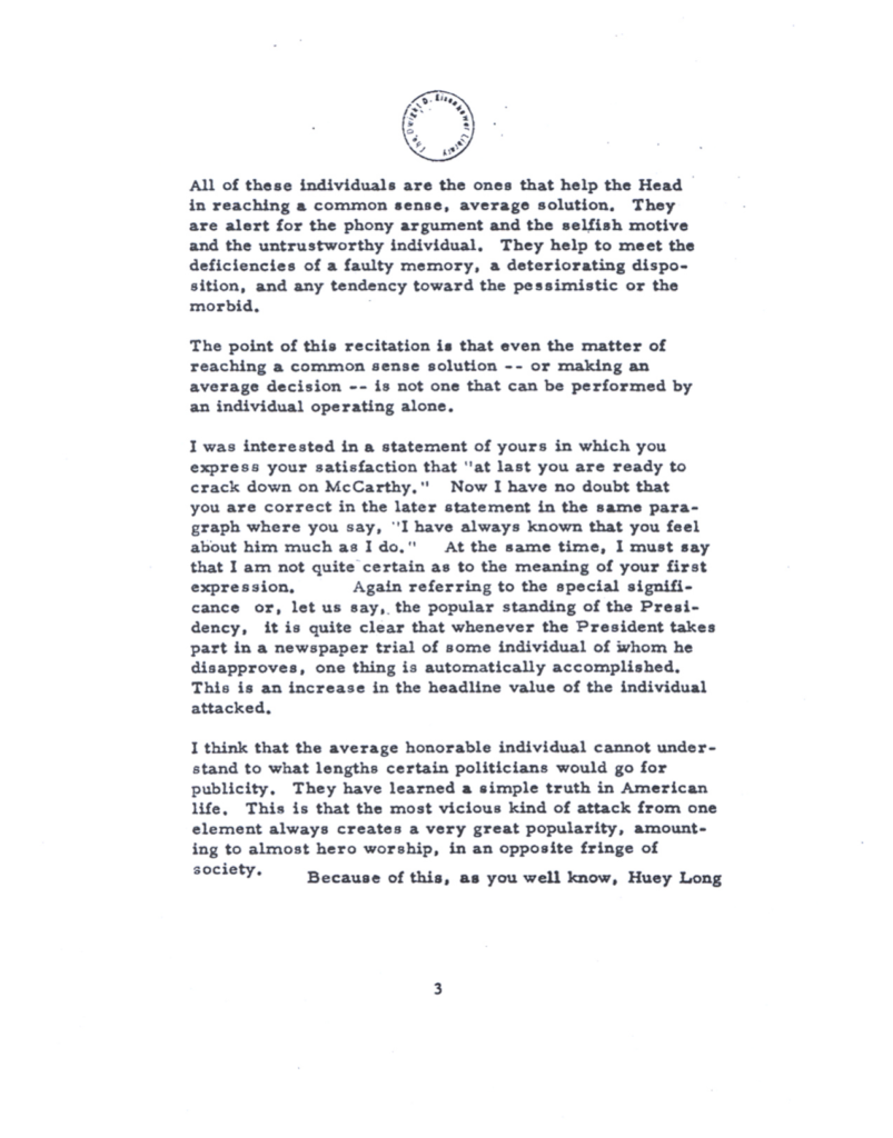 Scanned typewritten letter with an official stamp.
