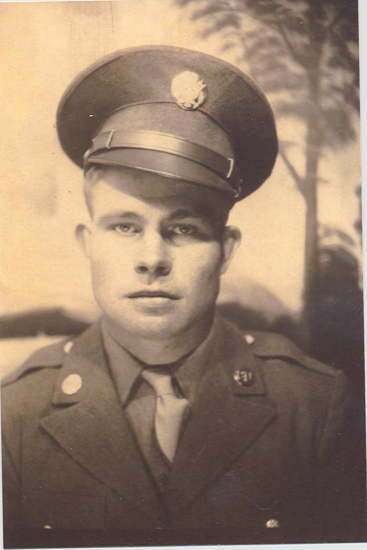 Richard F. Meerian wearing a military uniform and peaked cap.