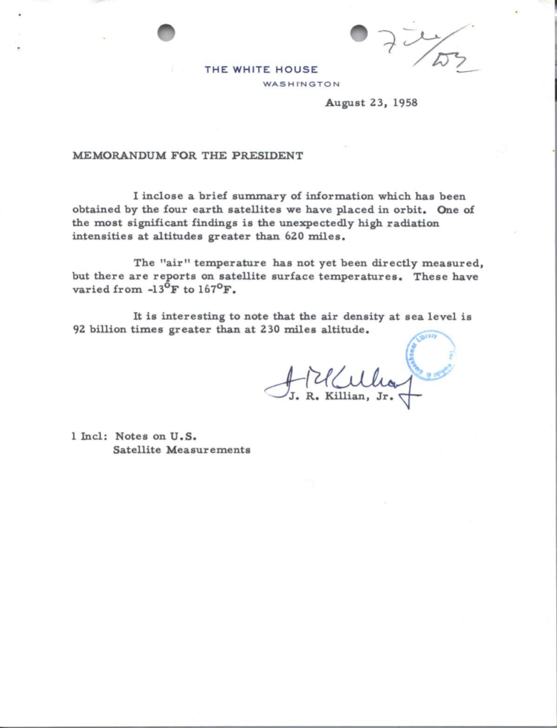 Scanned memorandum with a centered heading and handwritten signature.