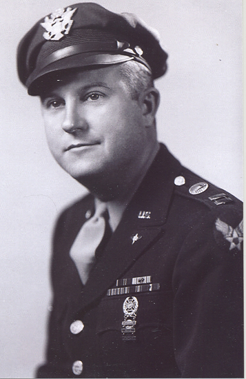 Neil Lyon King wearing a U.S. Army uniform and peaked cap.