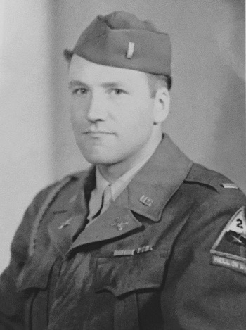 Otis A. Hansohn wearing a military uniform and garrison cap.