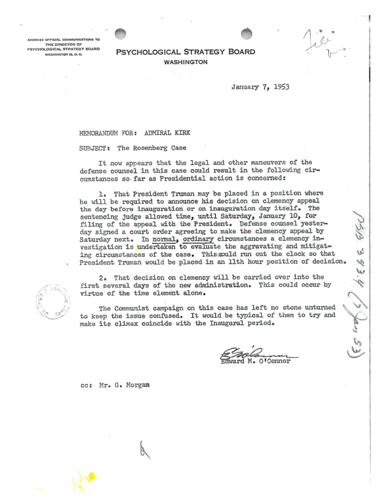 Scanned typewritten document with underlined text and official markings.