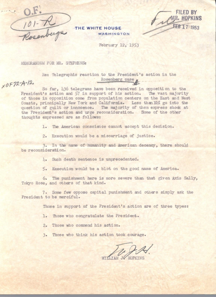 Aged typewritten memorandum with handwritten annotations.