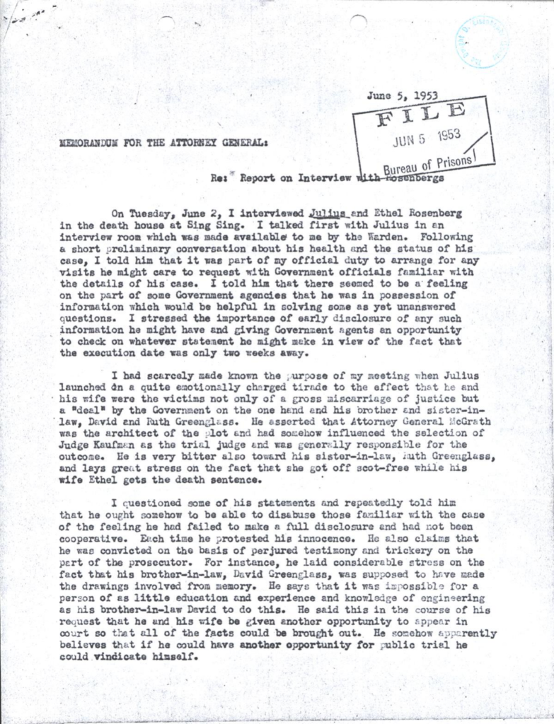 Scanned typewritten memorandum with dense text.