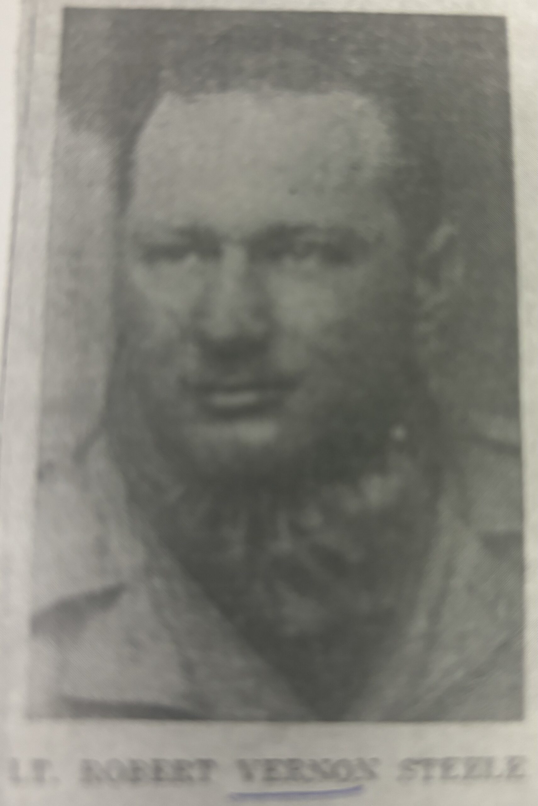 Robert Vernon Steele shown in a dark, faded portrait.