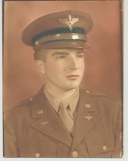 Richard P. Royer wearing a military dress uniform and peaked cap.