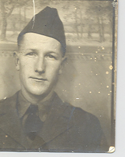 Joseph Sterling wearing a military uniform and garrison cap.
