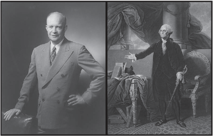 Dwight Eisenhower and George Washington